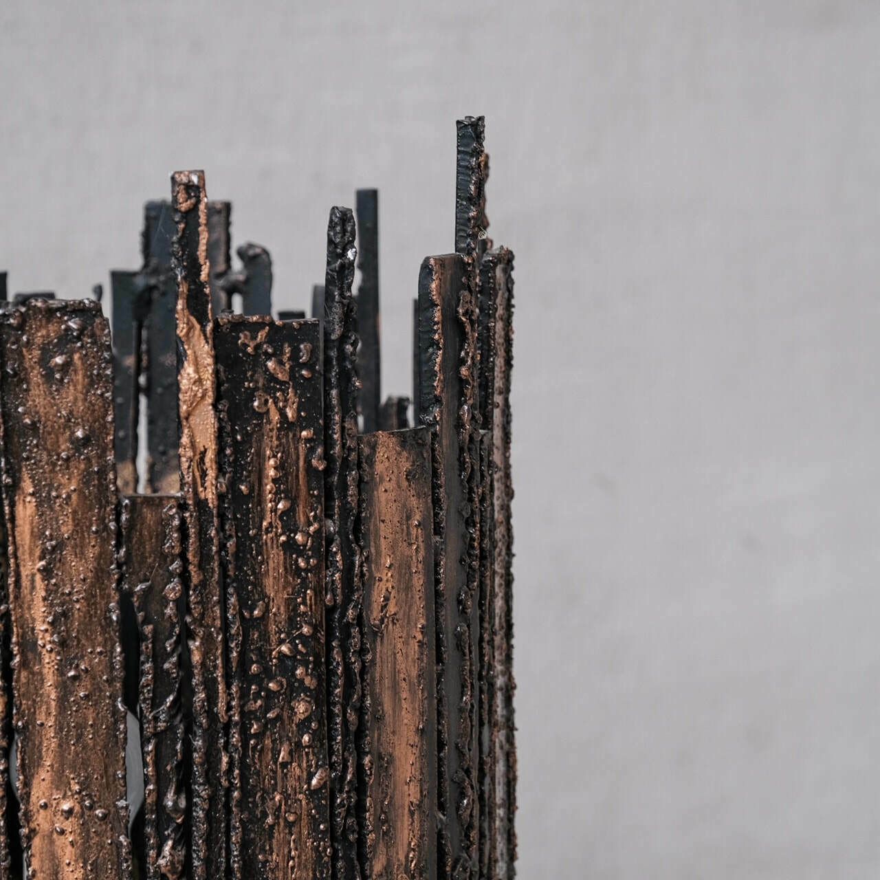 Brutalist Artist Made Metal Mid Century Floor Lamp photo Lighting