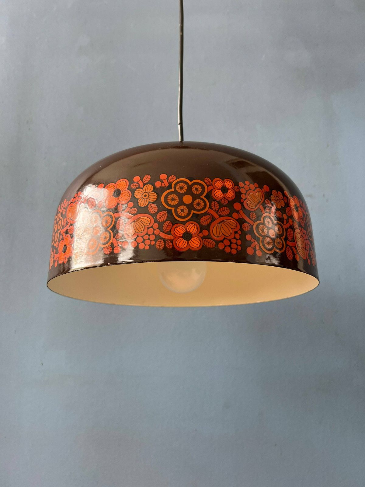 Mid Century Brown Arabia Pendant Lamp By Kaj Franck For Fog & Morup photo vinterior