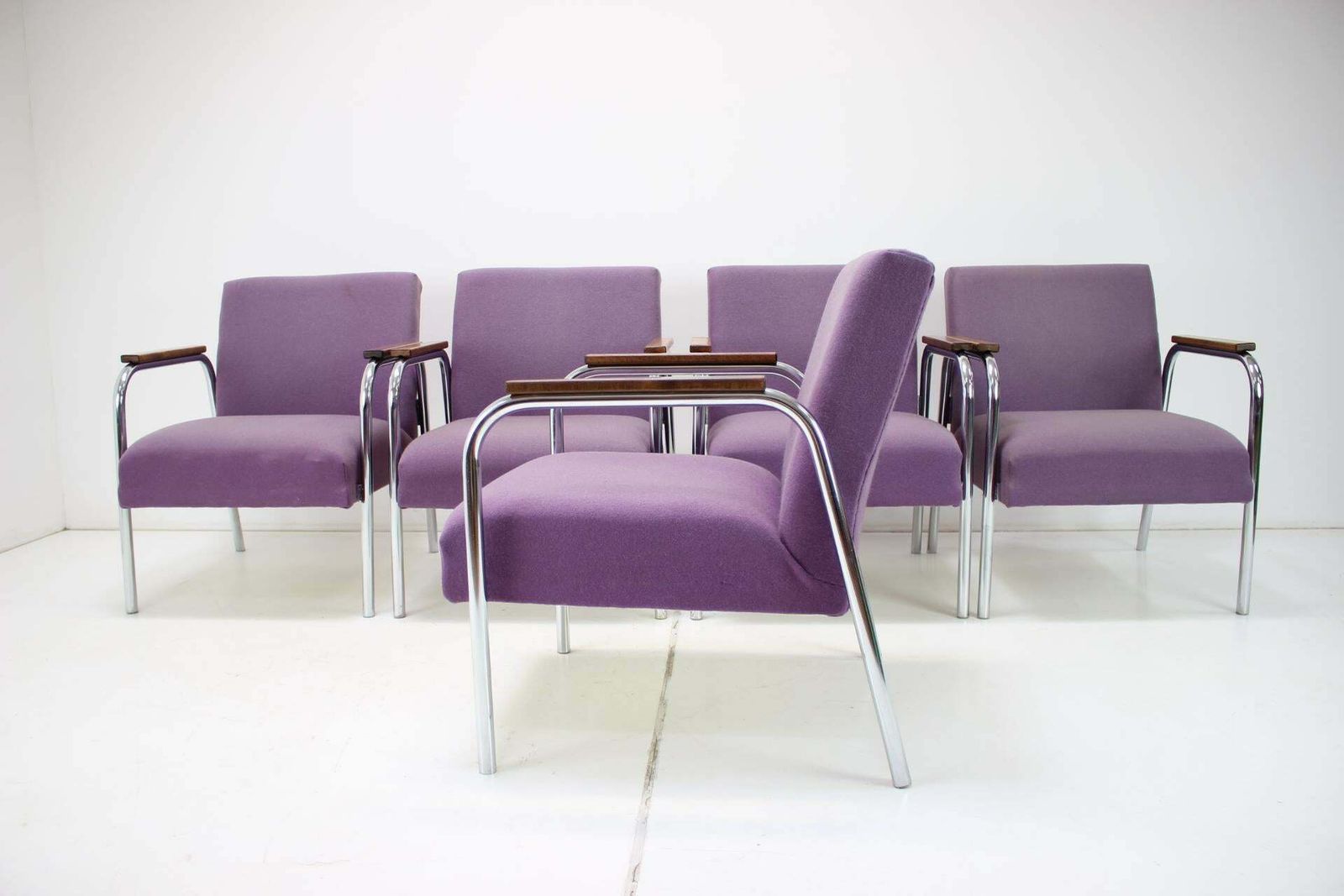Mid Century Tubular Chrome Armchair, Germany 1970s photo furniture