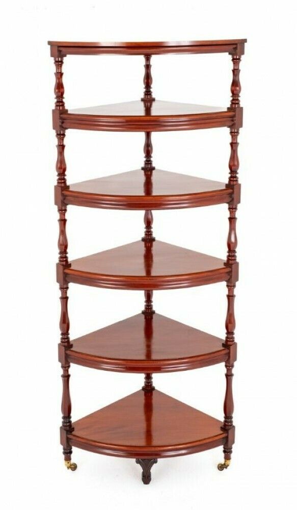 Victorian Whatnot Bookshelf Mahogany 1850 photo for sale