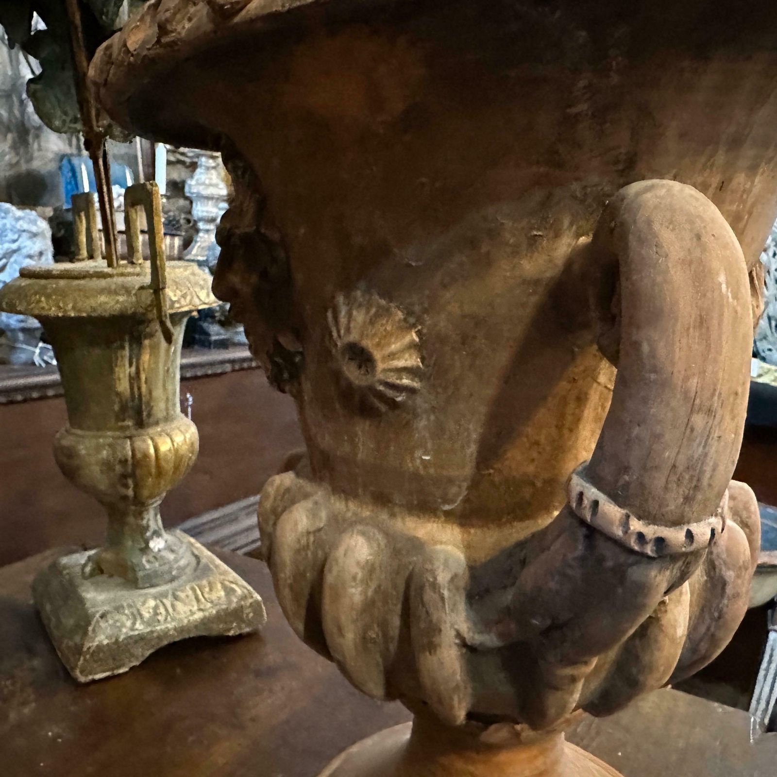 photo furniture 1900s Neo Classical Terracotta Italian Crater Vase