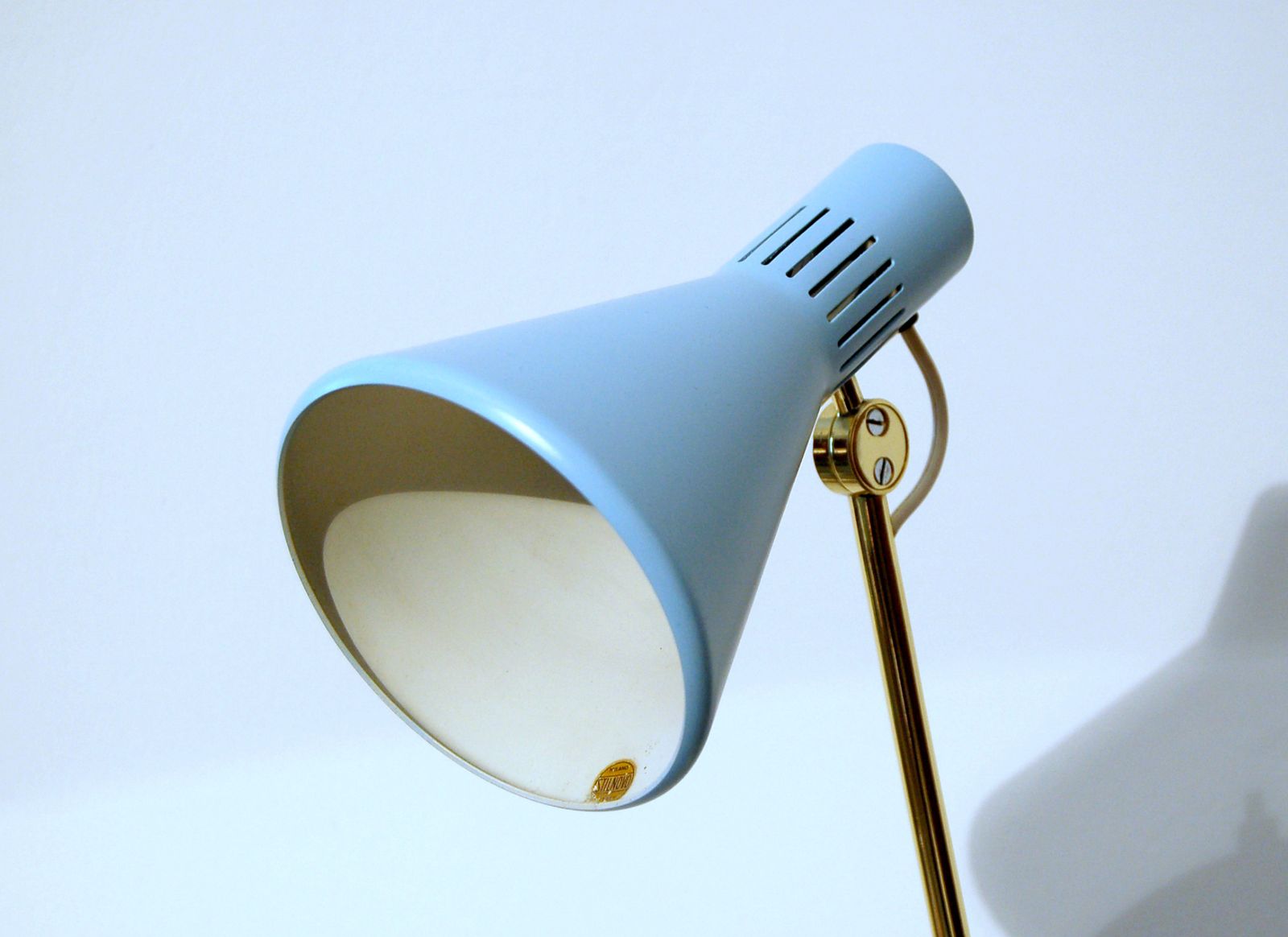 photo vintage Desk Lamp Stilnovo   Mod. 8042   Italy 1959   Light Blue