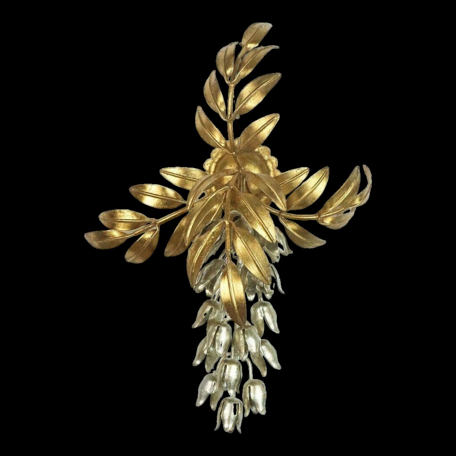 Hans Koegl Vintage Florentine Wall Lamp Sconce Metal Pioggia D'oro Hollywood Regency Style photo furniture
