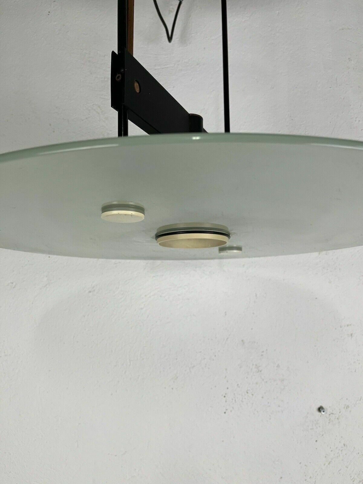 photo vinterior Stilnovo 60s Vintage Design Glass Metal Chandelier