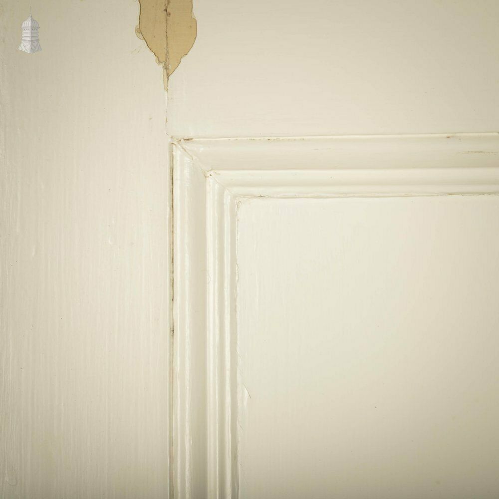 Pitch Pine Paneled Door, 6 Panel White Painted photo vinterior