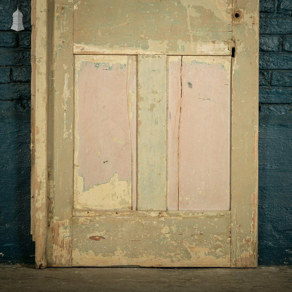 Pine Paneled Door, Distressed Paint Finish photo 198.0