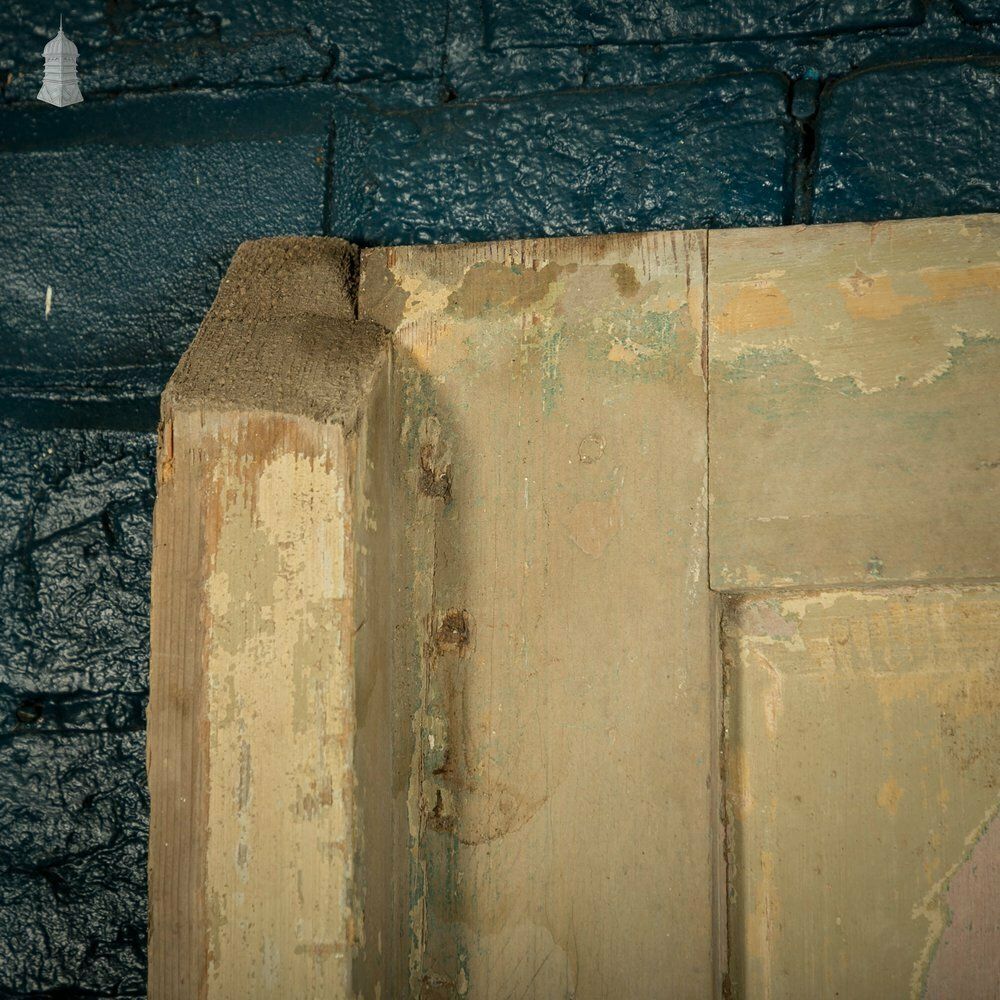 Pine Paneled Door, Distressed Paint Finish photo vinterior