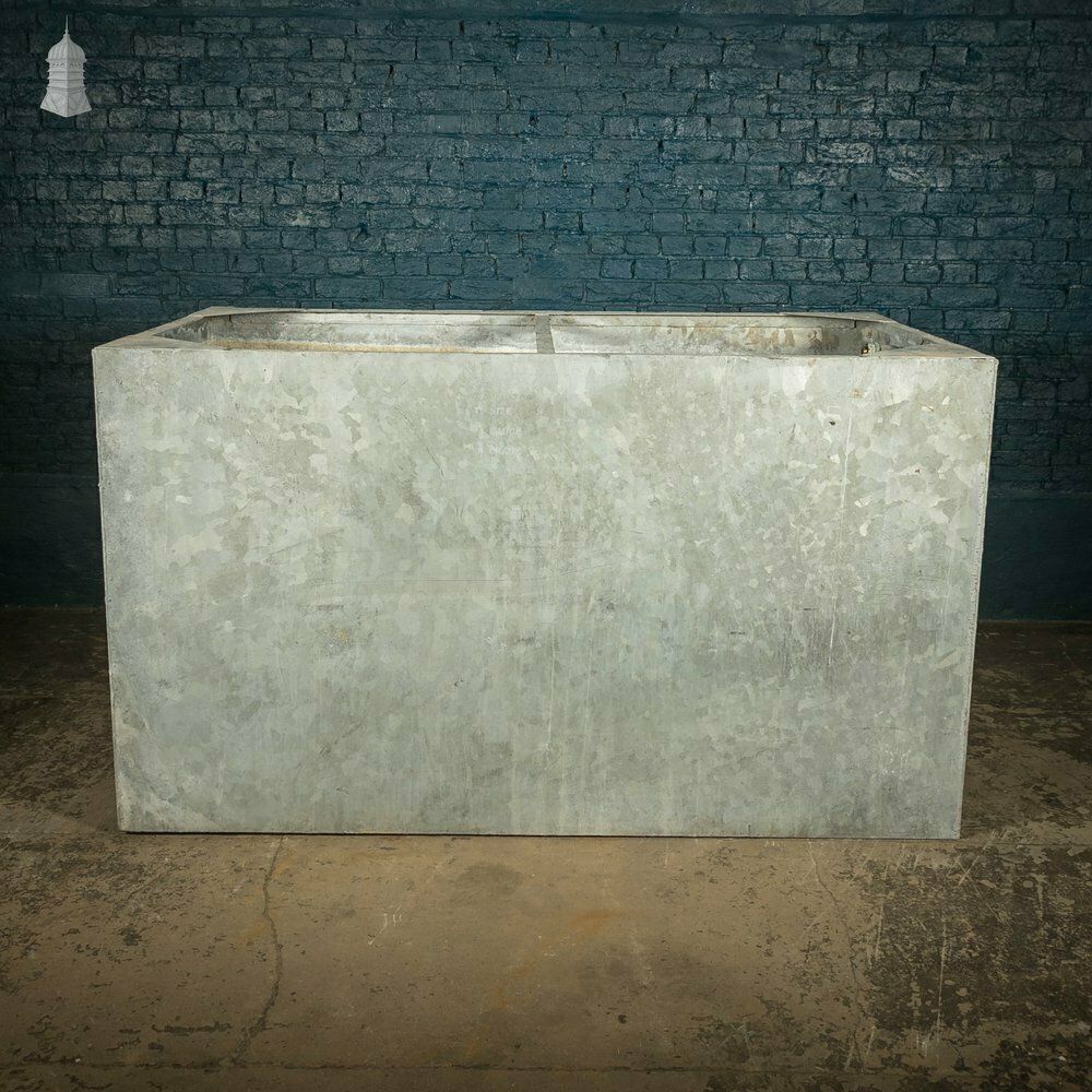 Garden Decor Galvanised Water Tank, Large Reclaimed Metal Planter photo