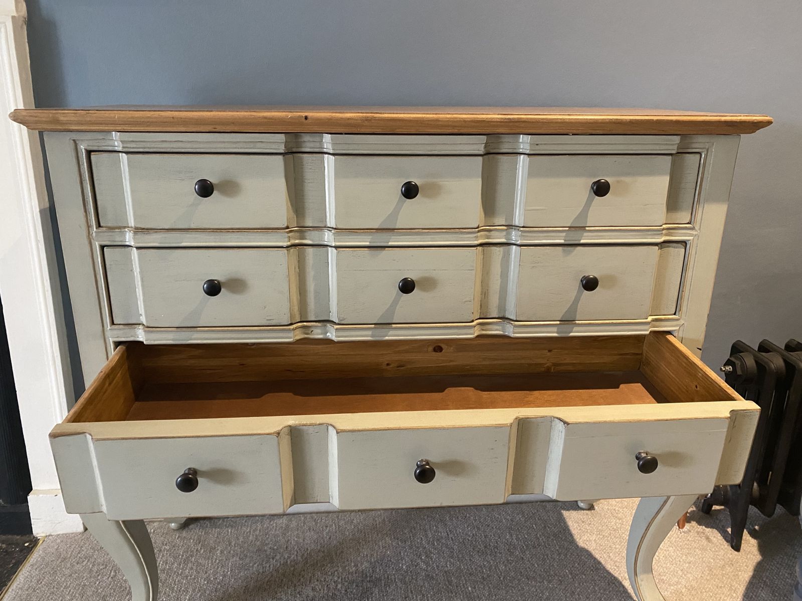 French Style Three Drawer Chest Of Drawers