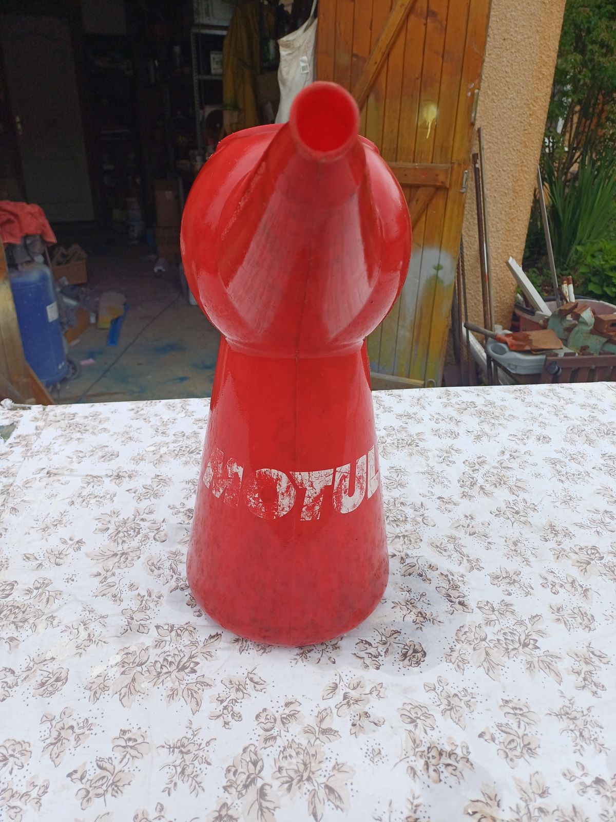 Motul Oil Jug Pitcher, 1950s, Plastic photo vintage