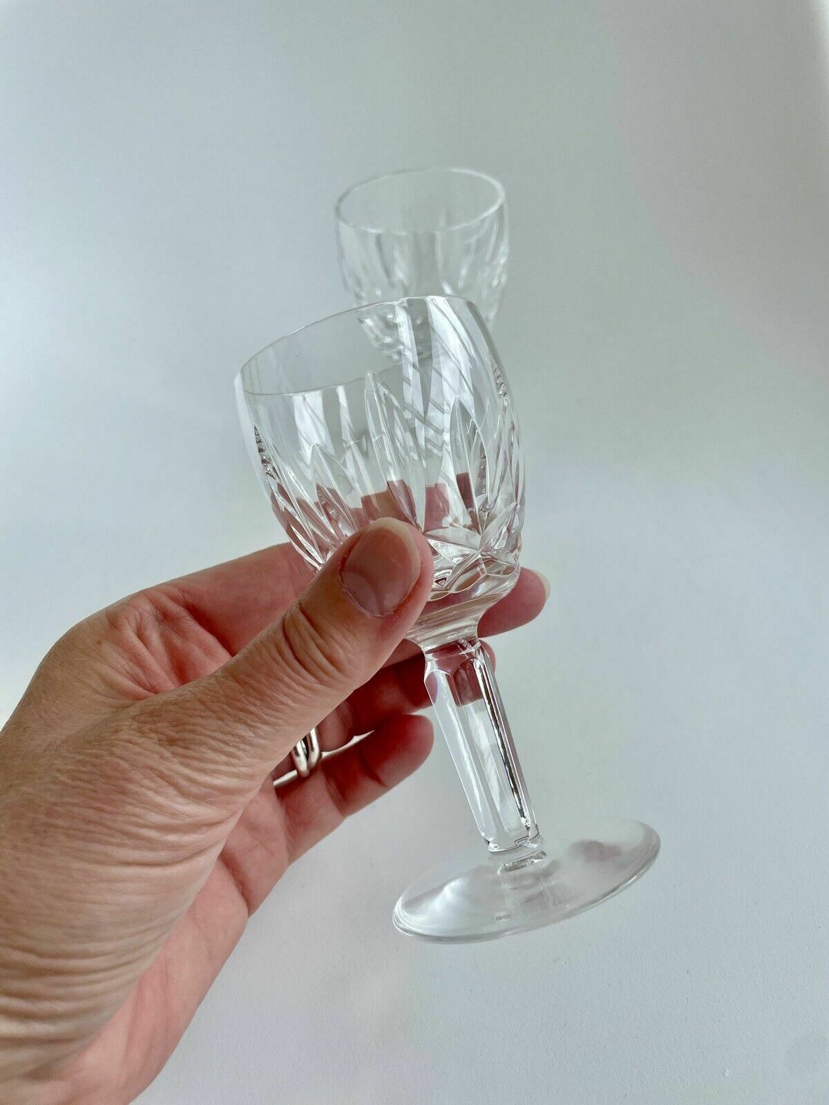 A Pair Of Waterford Crystal Kildare Cut Port Glasses photo vintage