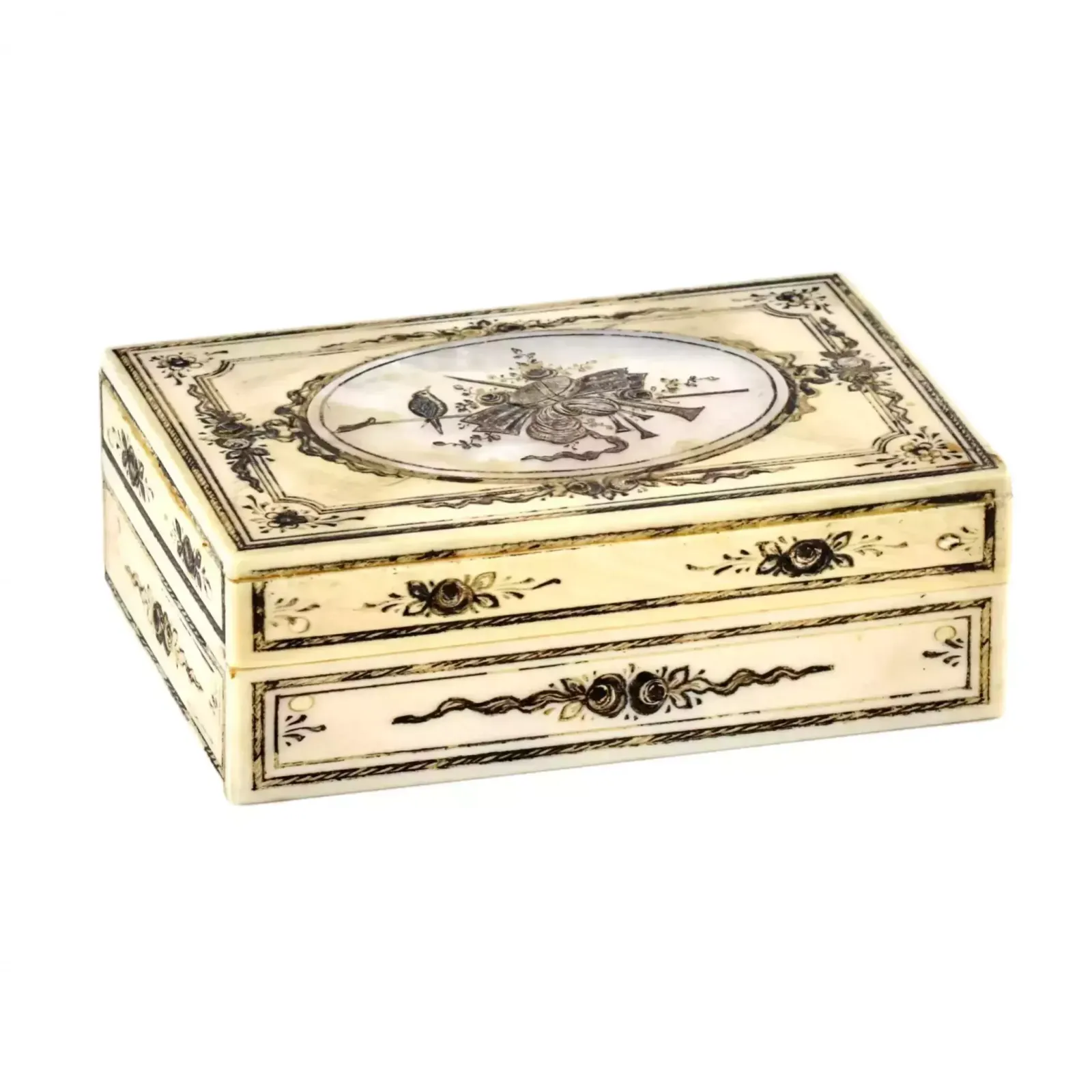 Ivory Box With Mother Of Pearl Inlay. photo furniture
