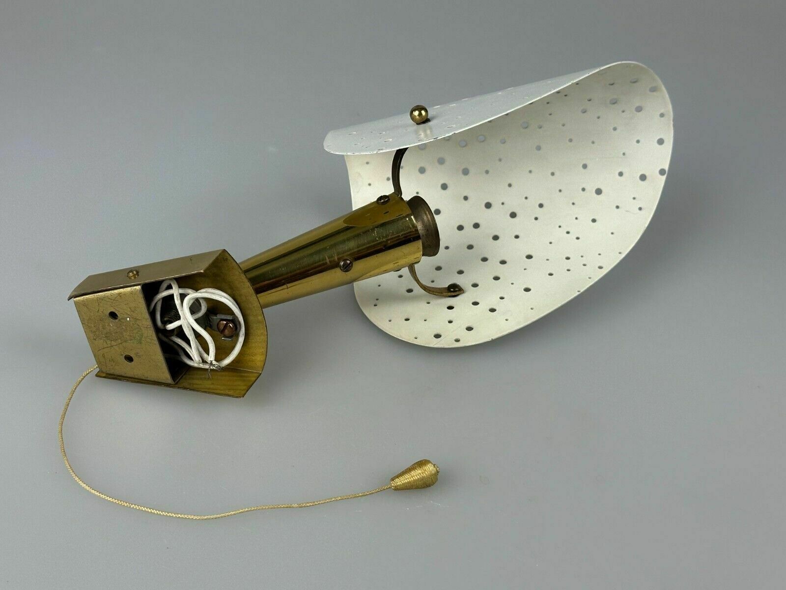 50s 60s Wall Lamp By Ernest Igl For Hillbrand Brass & Metal Design photo vinterior