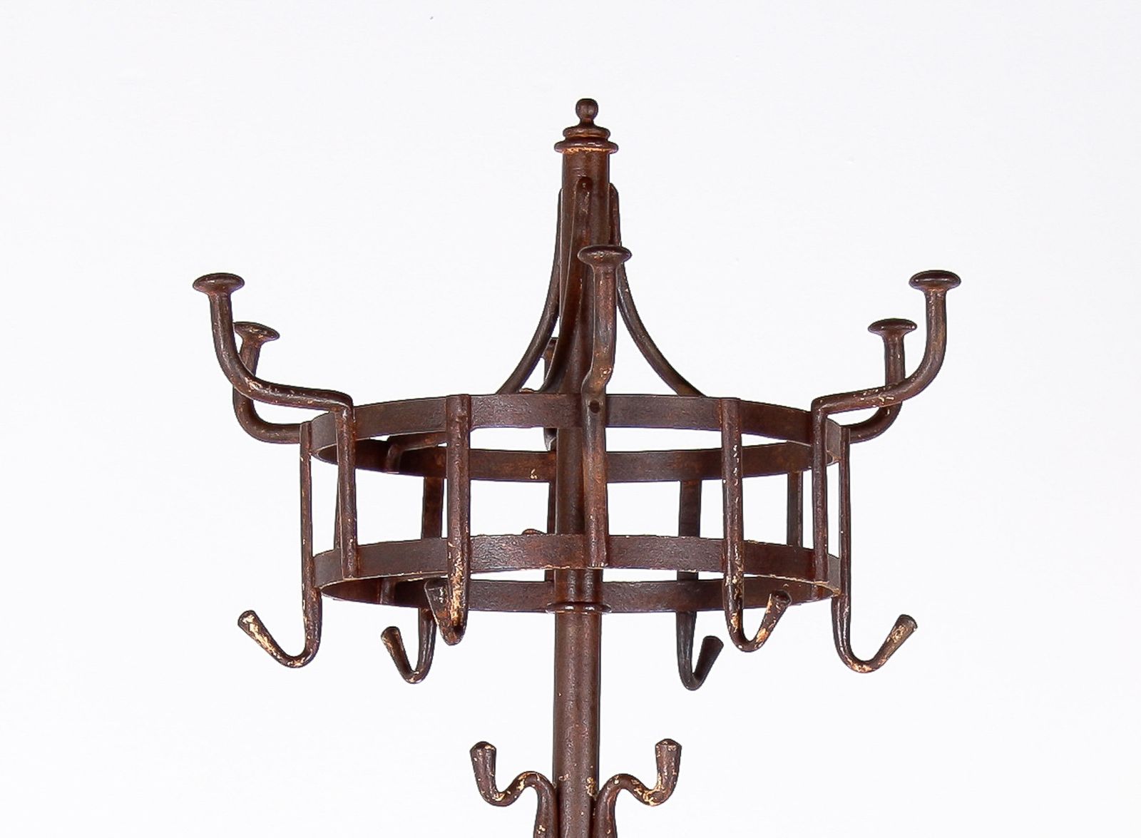A 19th Century Blacksmith Made Wrought Iron Hat, Coat & Umbrella Stand photo for sale