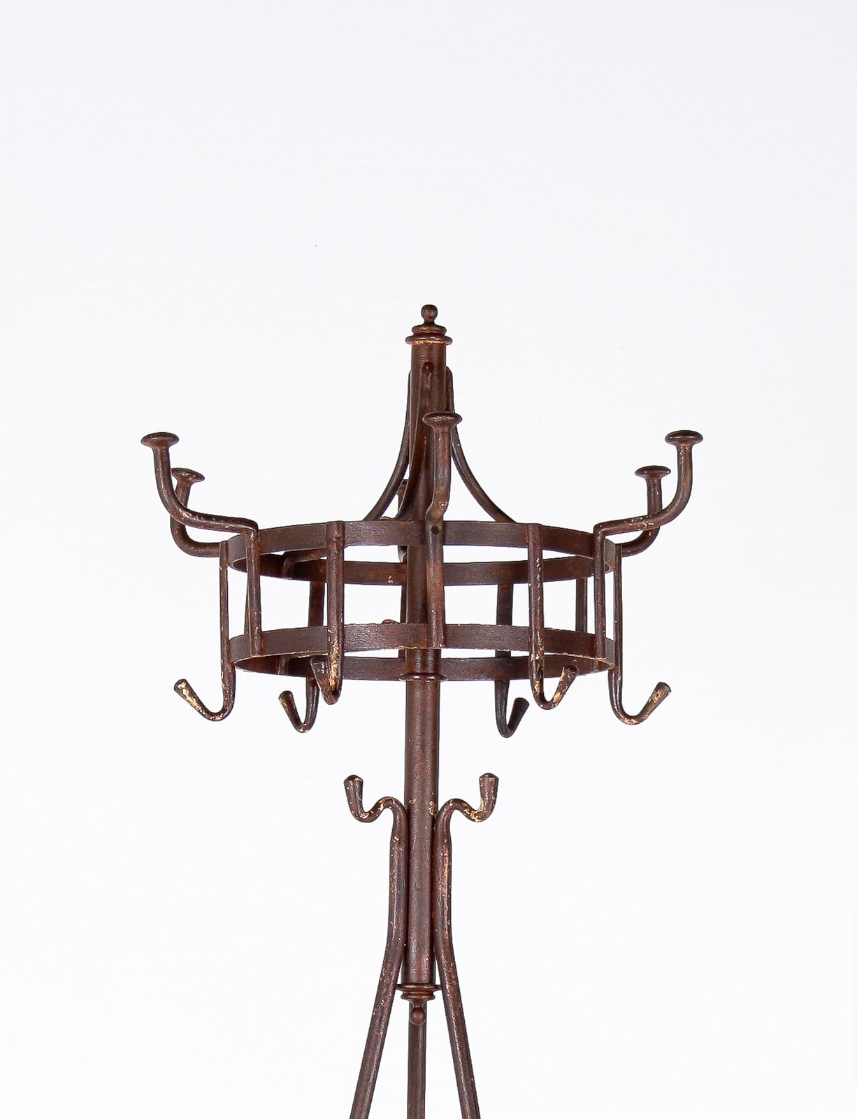 A 19th Century Blacksmith Made Wrought Iron Hat, Coat & Umbrella Stand photo Home Decor