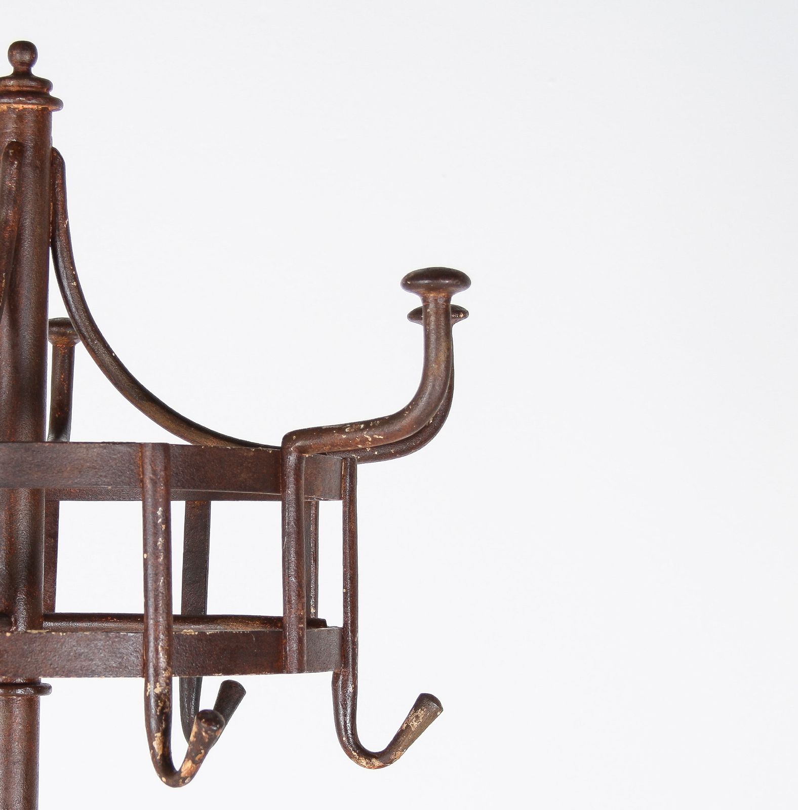 photo for sale A 19th Century Blacksmith Made Wrought Iron Hat, Coat & Umbrella Stand