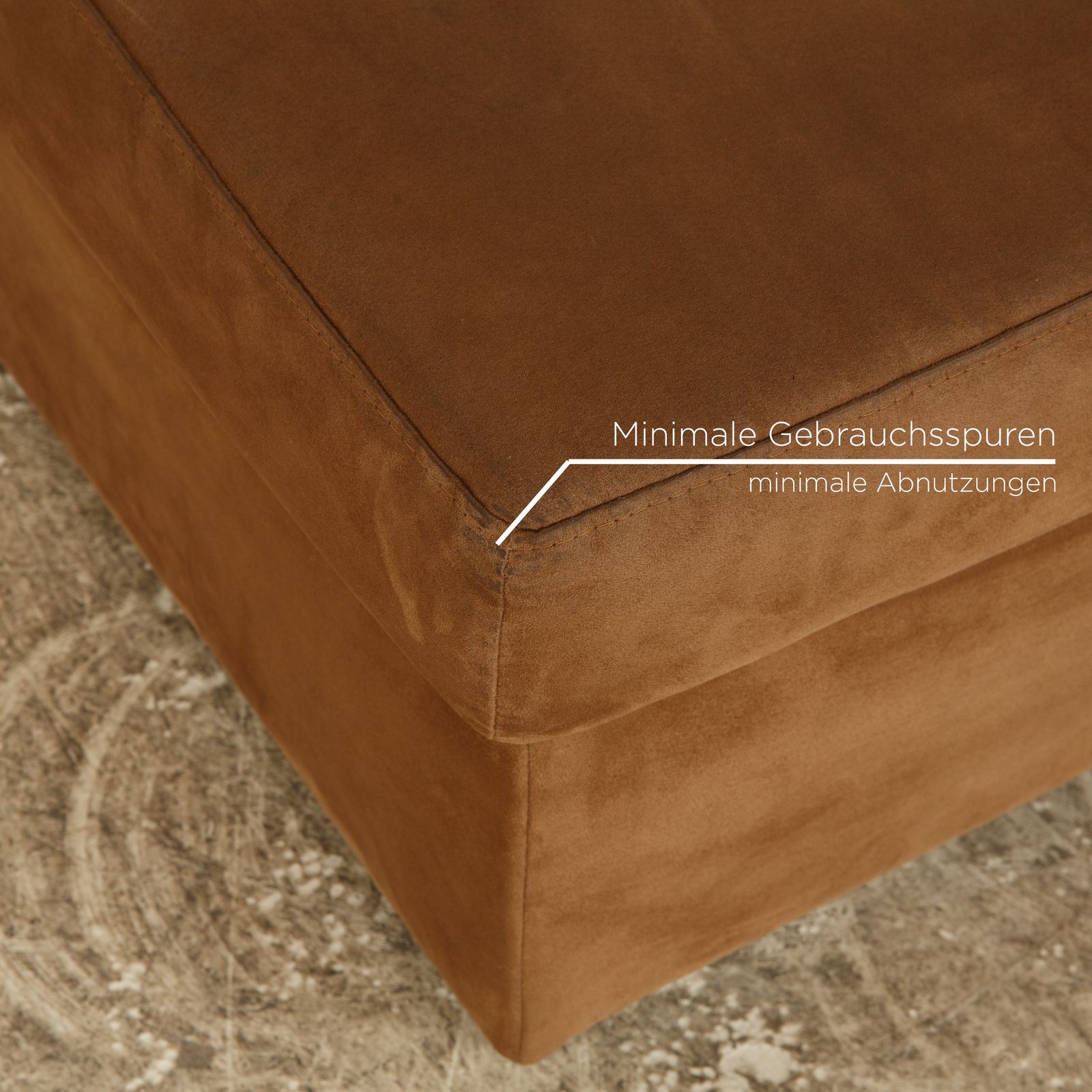 Ewald Schillig Fabric Stool Brown photo Furniture