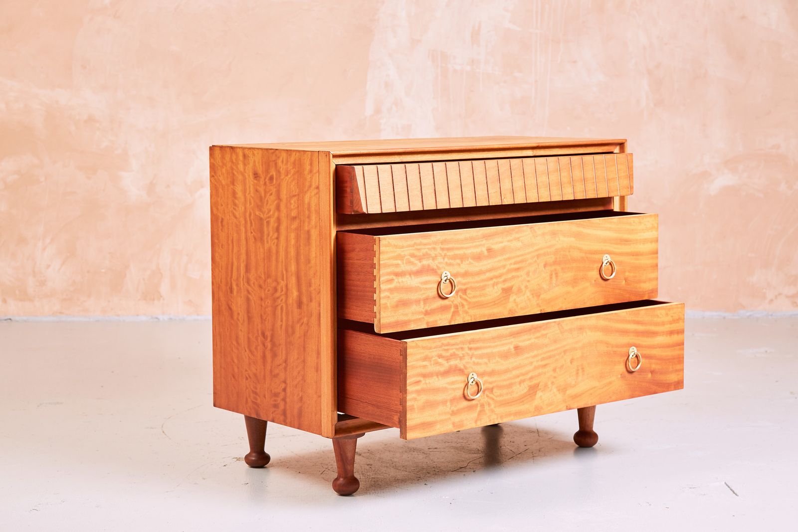 Heals Satinwood Chest Of Drawers By Aj Milne photo furniture