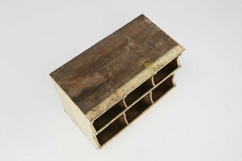 Industrial Compartment Cabinet With Rich Patina, France, 1890s photo vintage
