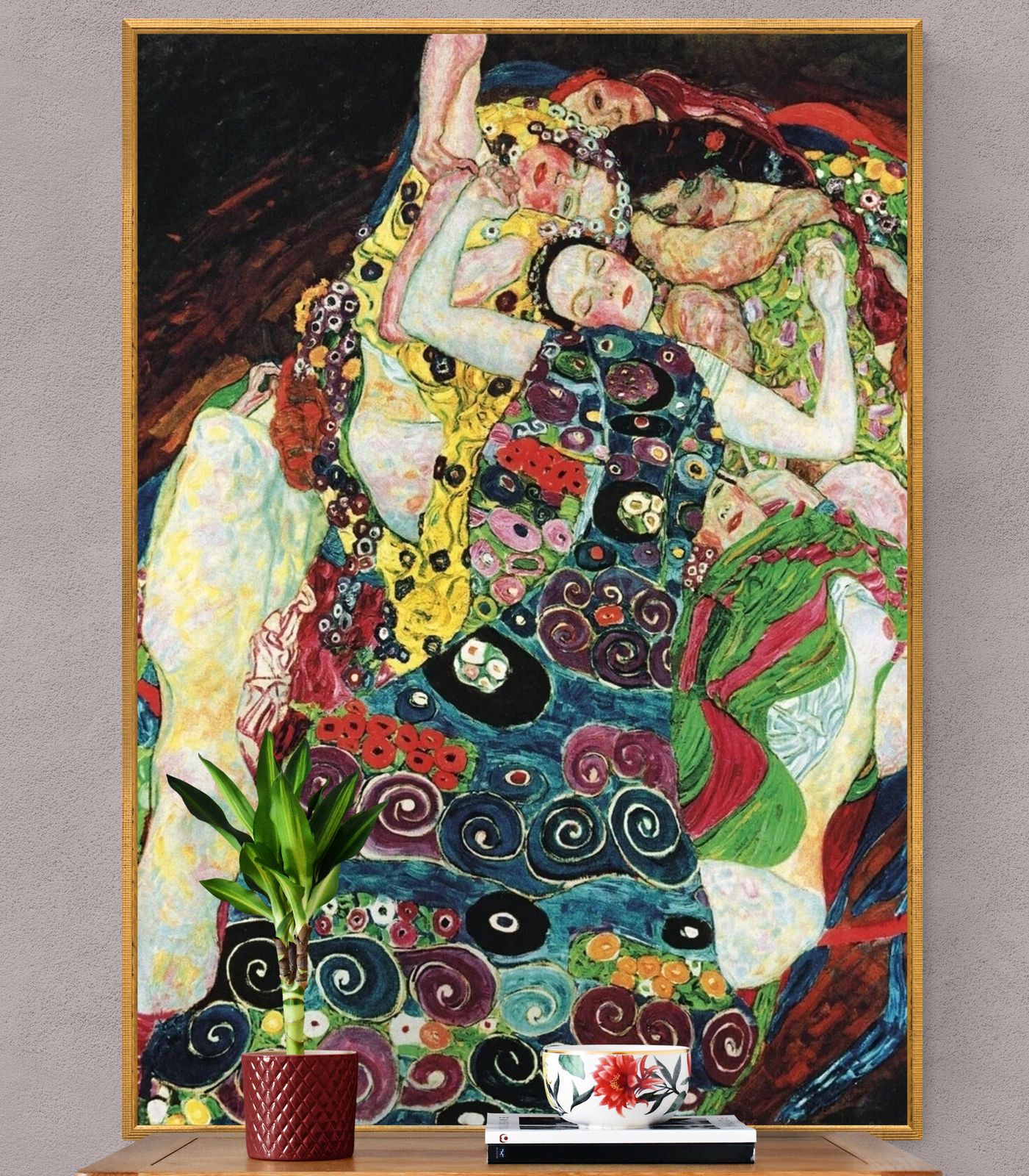 Gustav Klimt The Virgin Canvas Digital Wall Art Large A1