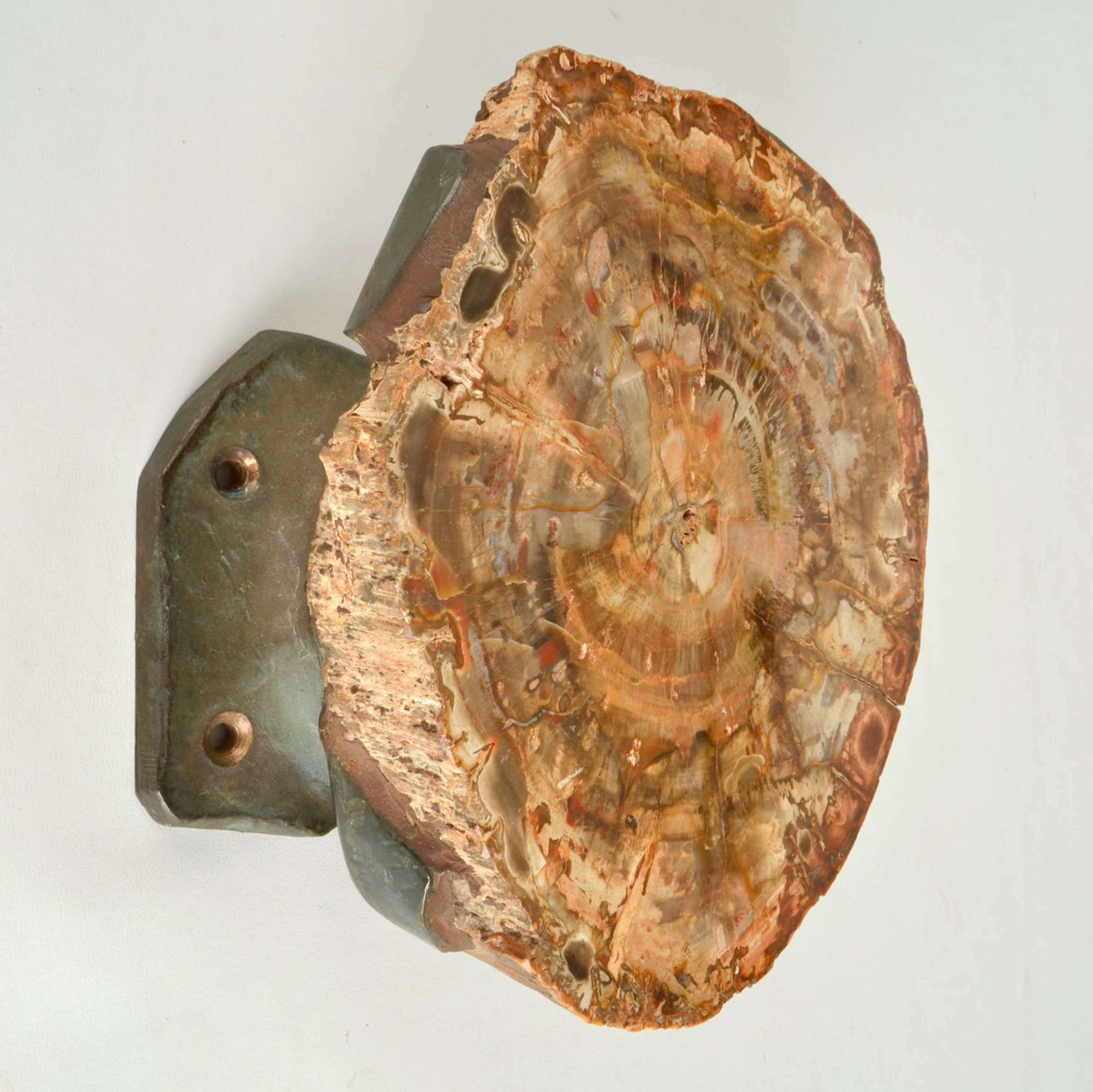 Architectural Push Pull Door Handle In Petrified Wood And Bronze photo buy