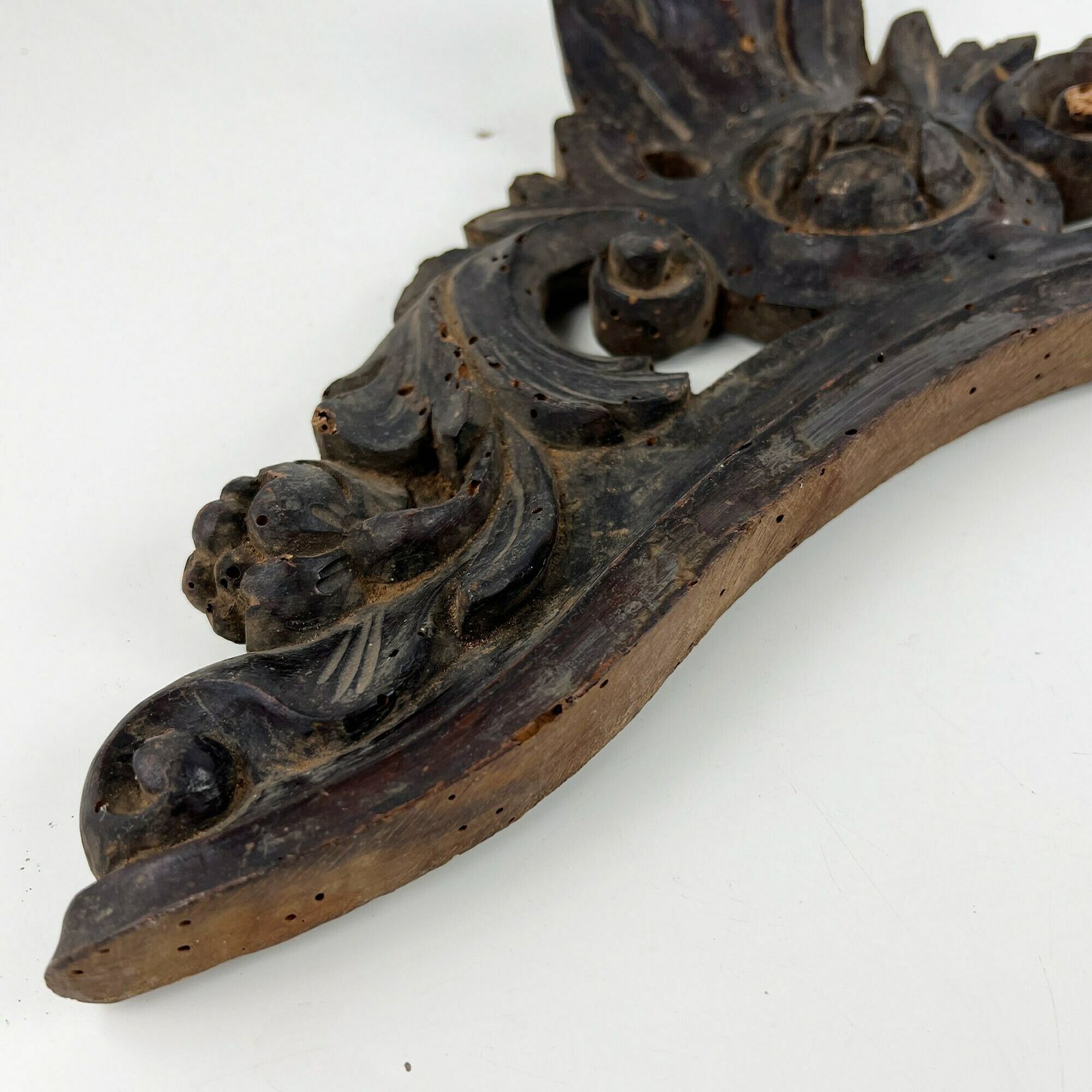 Antique Carved Wood Salvage Fragment, Antique Salvage Decor, Architectural Salvage photo buy
