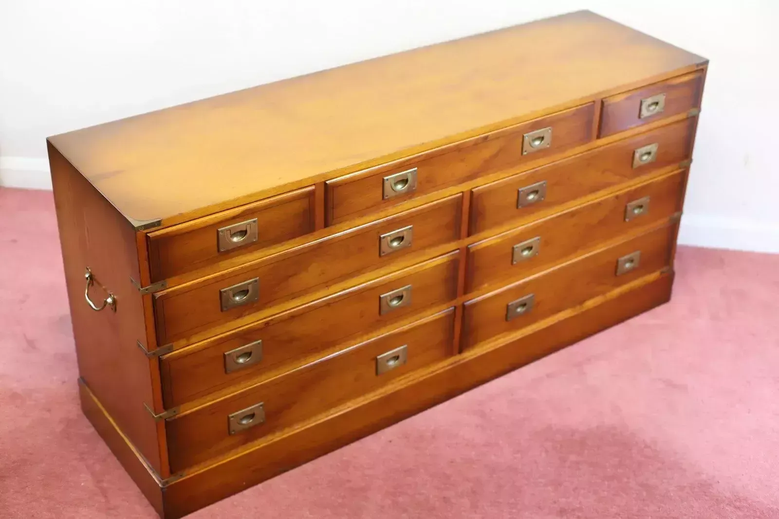 Beautiful Yew Wood Military Campaign Sidebord photo 1750.0