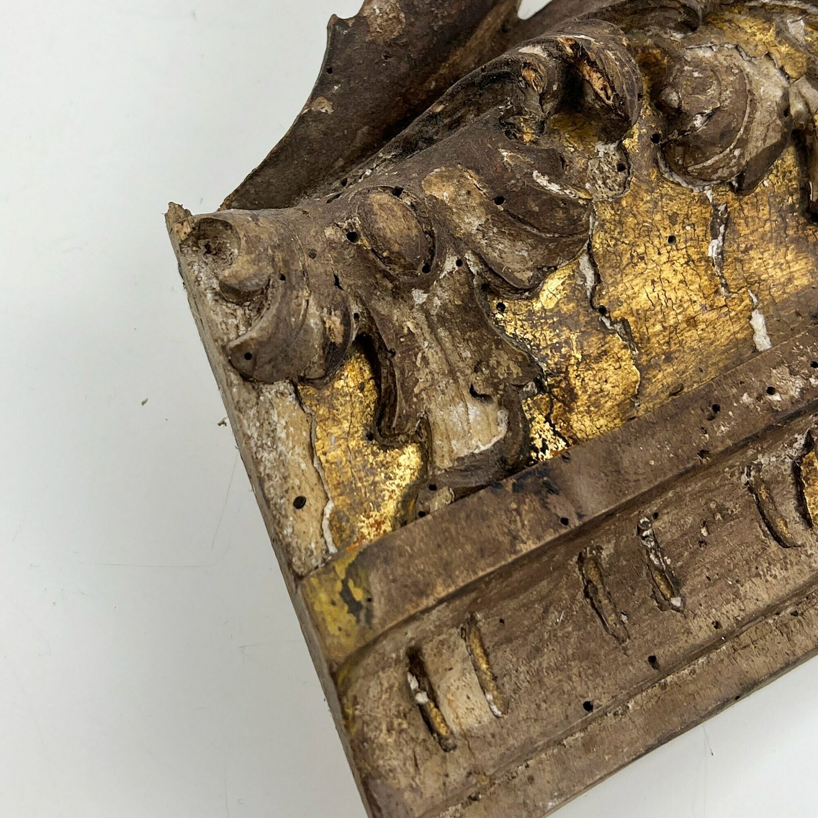Antique Gilt Wood Carving, Architectural Salvage, Italian Antique Salvage Decor photo 159.0