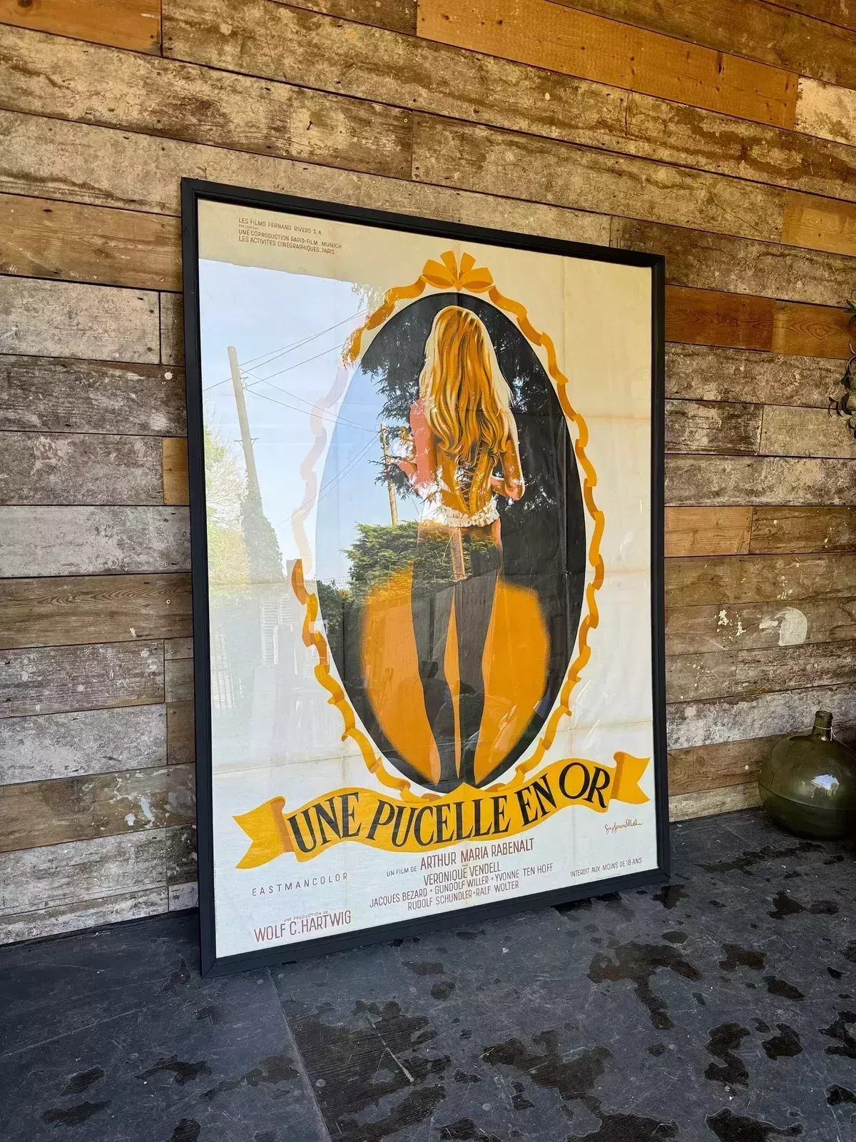 Fabulous Vintage French Framed Film Poster photo vinterior