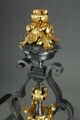 4521.0 Very Large Pair Of Wrought Iron Mantelpieces With Foliage, Mask And Scroll Motifs photo
