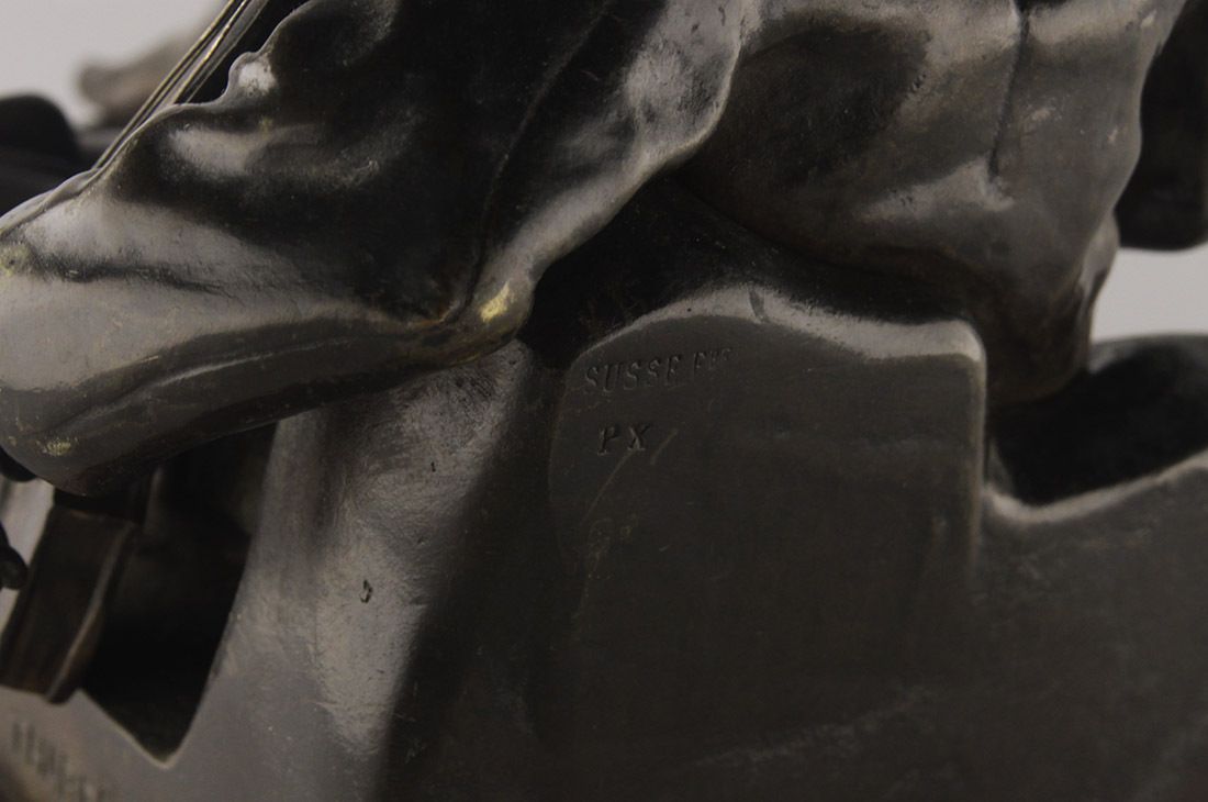 Late 19th Century French Patinated Bronze Sculpture Of Violinist 'Sans Souci' With Marble Base By Léon Tharel For Susse Frères photo 1025.0