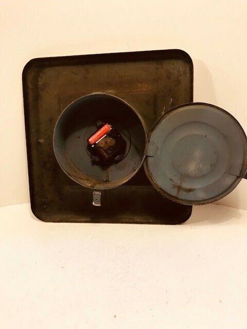 A Rare Circa 1940s Metal Wall Clock By Manufacture Francaise St Etienne France photo Home Decor