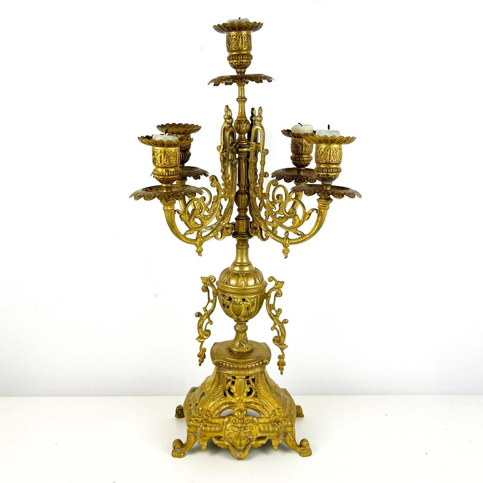 Antique Candelabra, French Baroque Candlestick Holder
