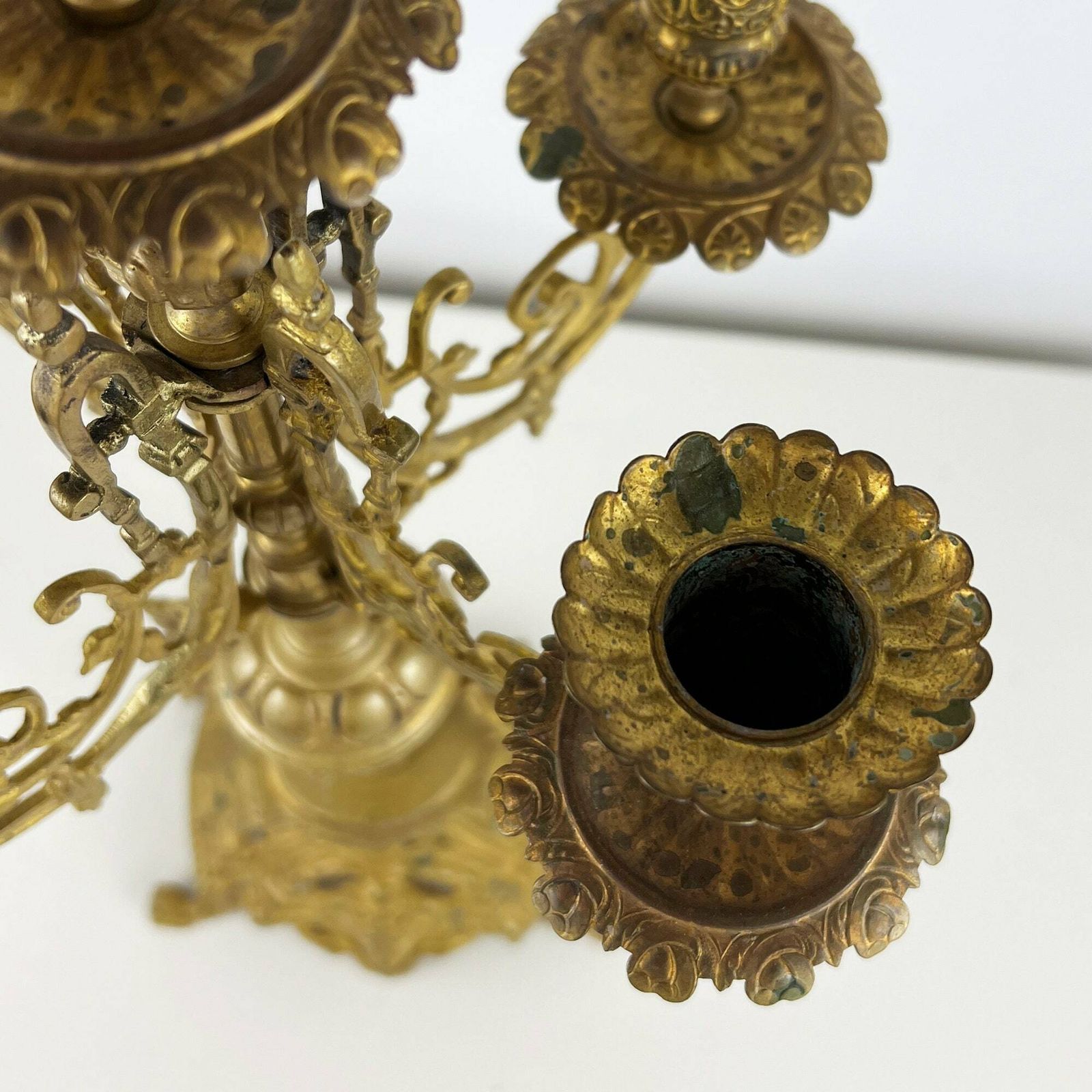 Antique Candelabra, French Baroque Candlestick Holder photo buy