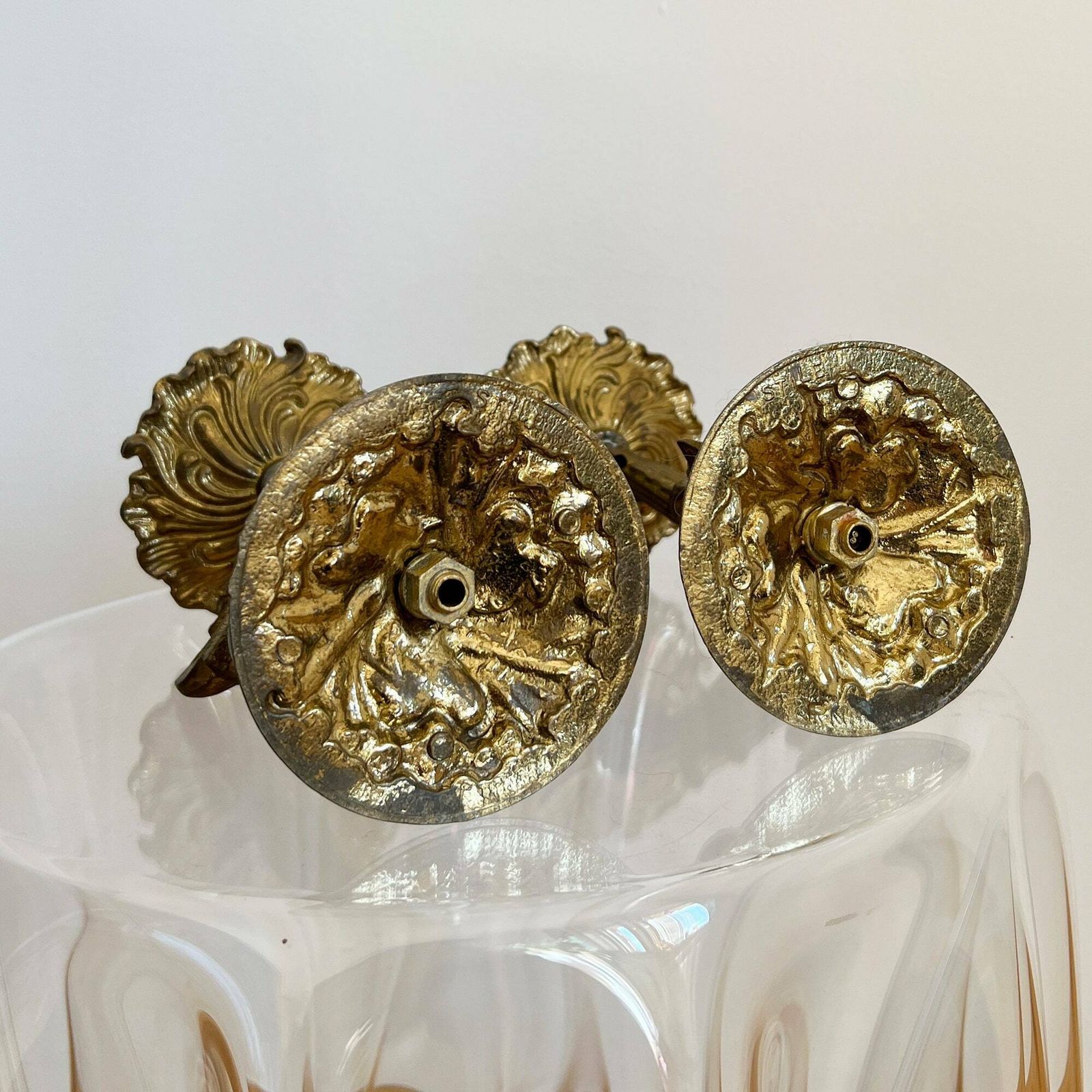 photo furniture Antique Pair Of Candlestick Holders, Rococo Style Candle Holders, Ornate Candle Stick Holders
