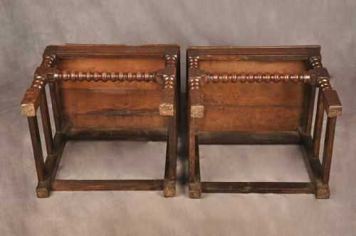photo vintage Pair Of 17th Century Lancashire Chairs