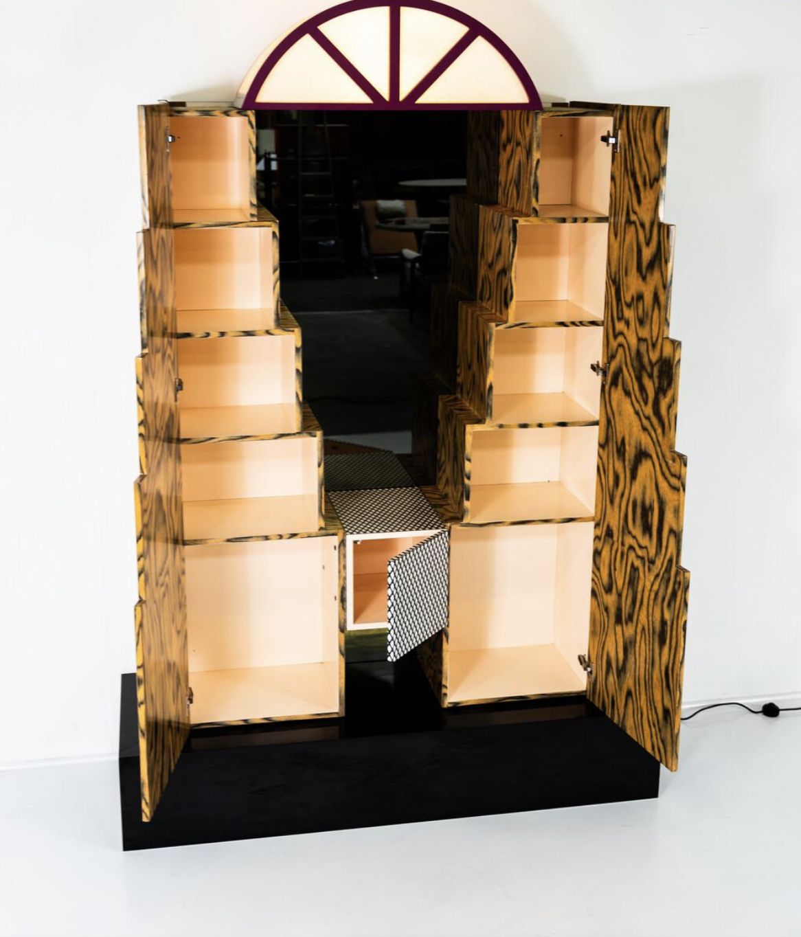 Storage Unit With Light And Mirror By Studio Mundici For Area Casa, 1980s photo Furniture