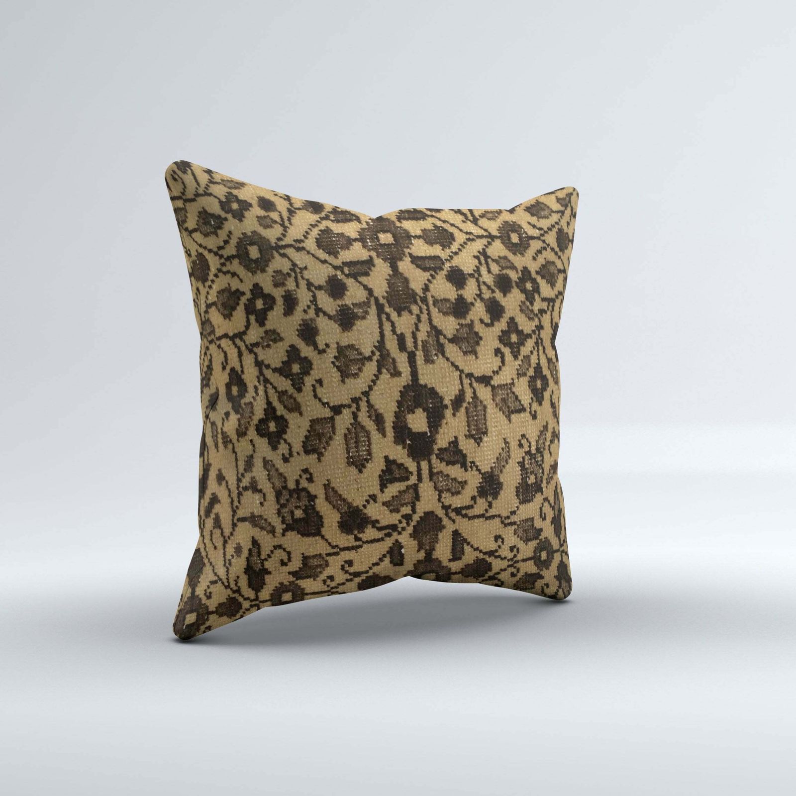 Carpet Cushion Cover, Pillow Case 40x40 Cm Turkish Kilim, Handmade photo for sale