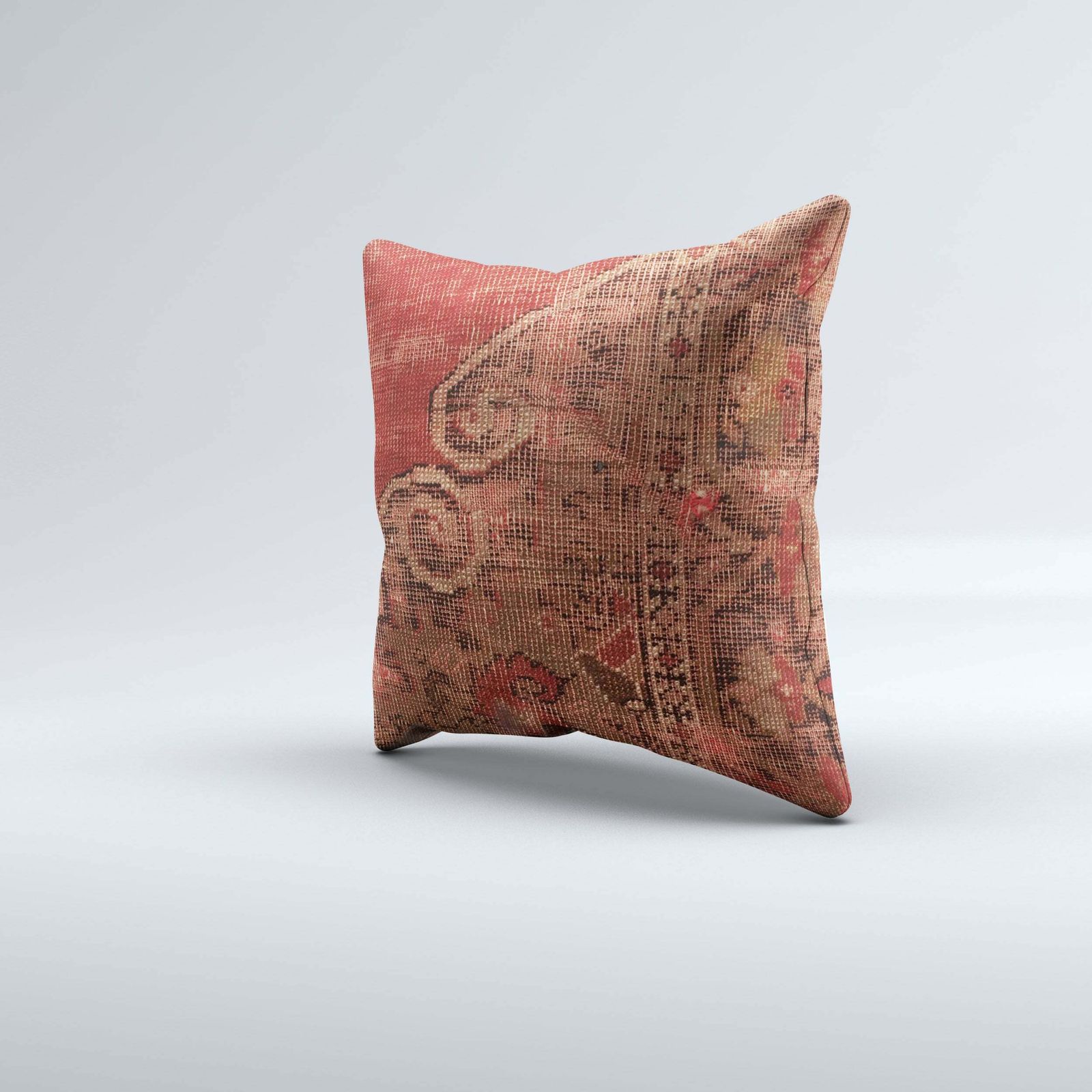 Carpet Cushion Cover, Pillow Case 40x40 Cm Turkish Kilim, Handmade photo furniture