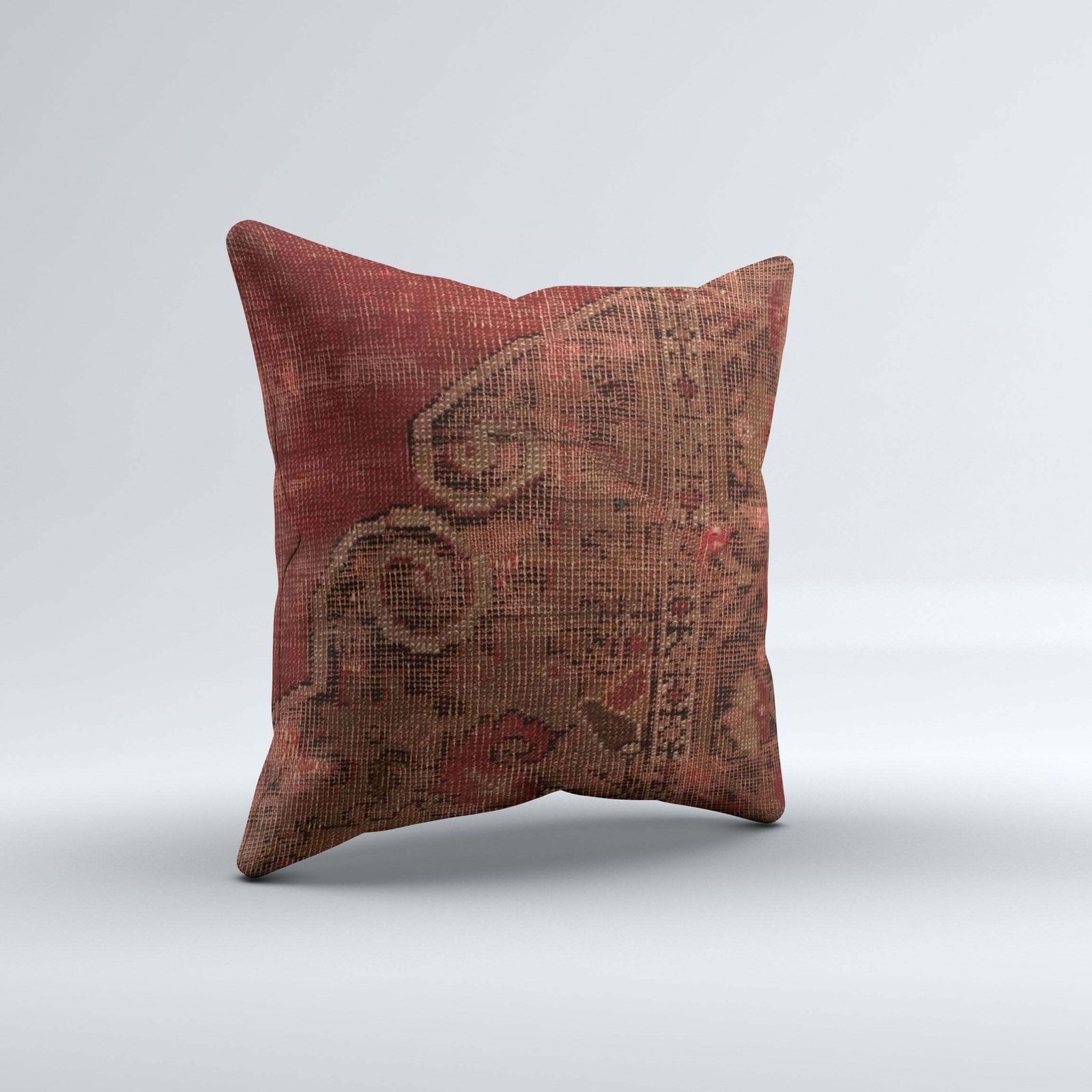 Carpet Cushion Cover, Pillow Case 40x40 Cm Turkish Kilim, Handmade photo for sale