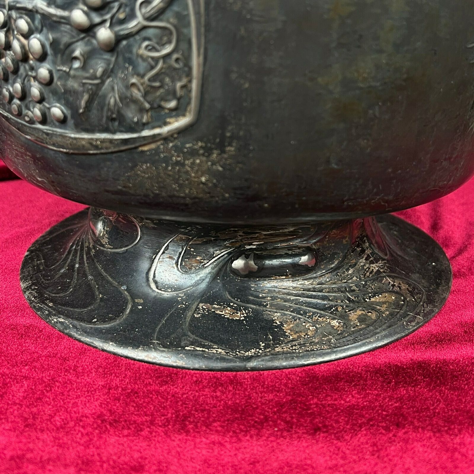 Antique Art Nouveau Soup Bowl, Antique Tureen, Metal Soupiere, Art Nouveau Decor, Metal Terrine, Lidded Dish Serving photo vinterior