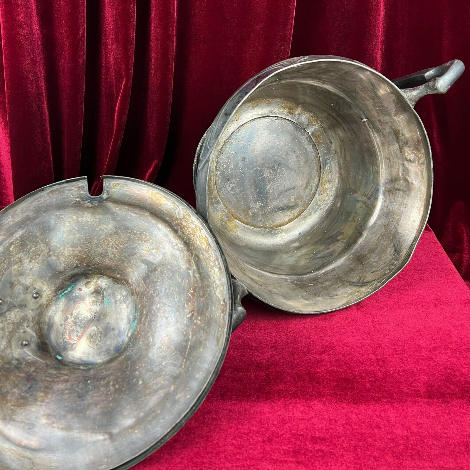 Antique Art Nouveau Soup Bowl, Antique Tureen, Metal Soupiere, Art Nouveau Decor, Metal Terrine, Lidded Dish Serving photo buy