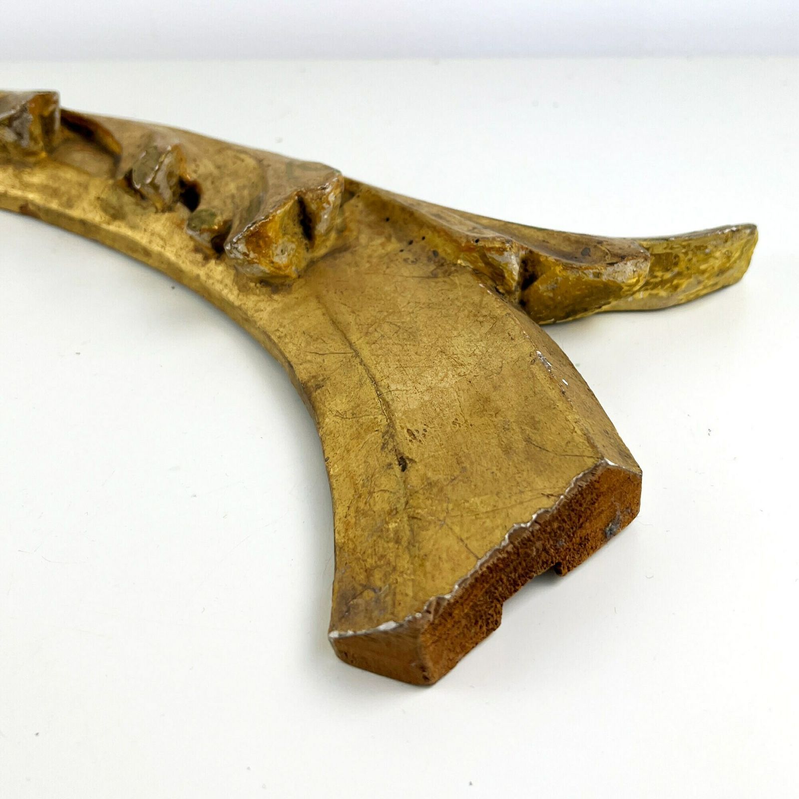 Antique 19th Century Gilt Wood Carving Fragment, Architectural Salvage, Italian Antique Salvage Decor photo 186.0