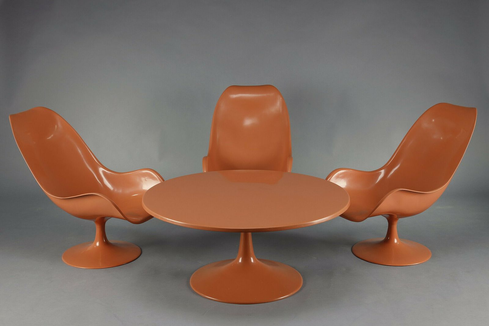 1970s Living Room Set: Tulip Chairs And Coffee Table photo for sale