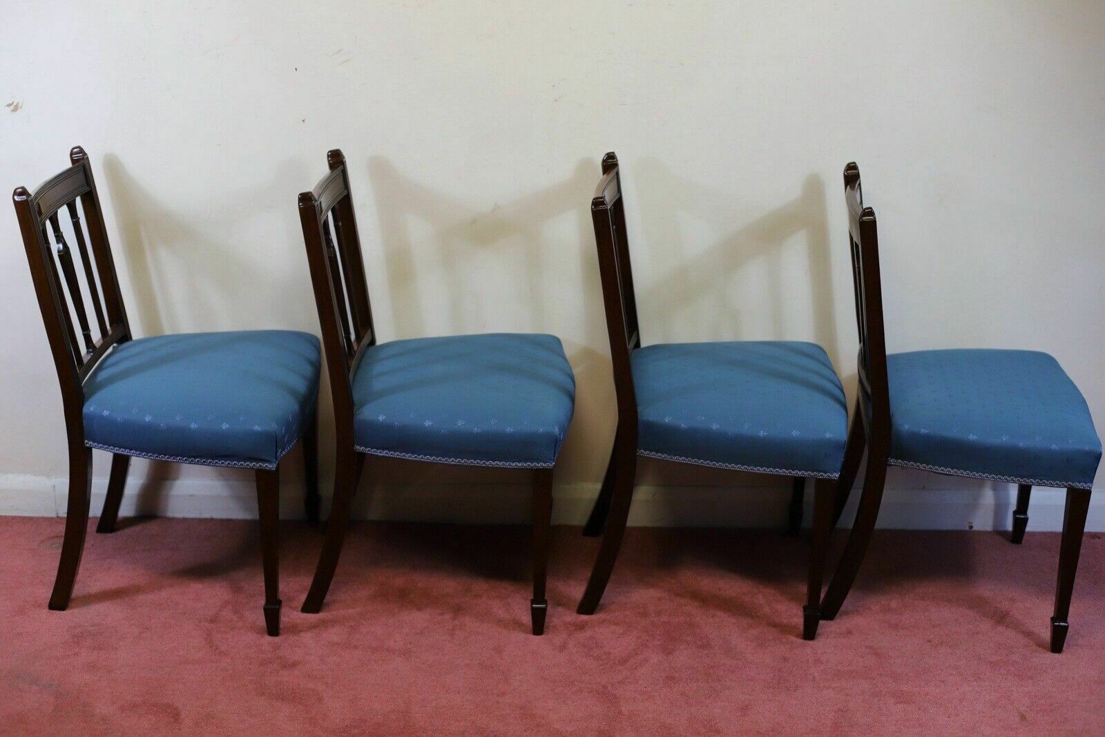 Beautiful Set Of Eight 19th Century Mahogany Dining Chairs photo Furniture