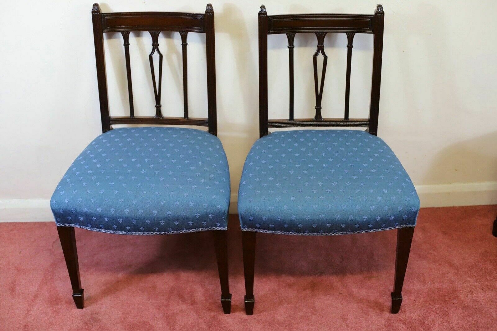 Beautiful Set Of Eight 19th Century Mahogany Dining Chairs photo vintage