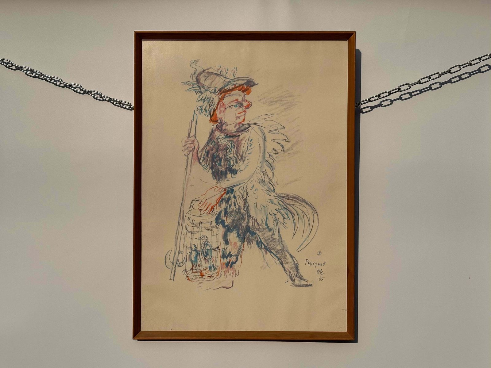 Print Of Oskar Kokoschka's Drawings 'Magic Flute'