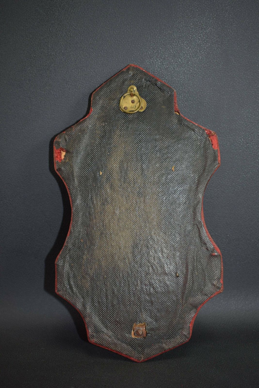 Vintage French Religious Holy Face Of Jesus Painting Holy Water Font 19th.C photo buy