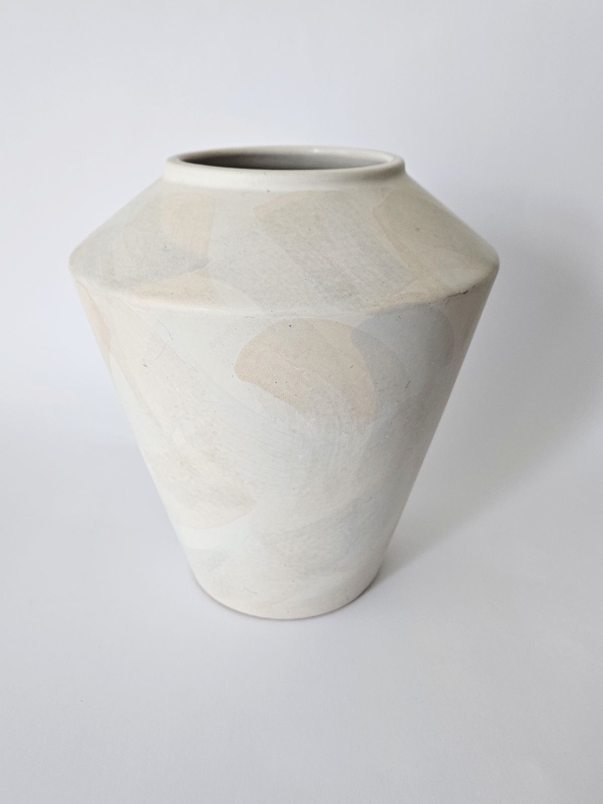 Pair Of Neutral 1980s Paintbrush Vases photo 65.0