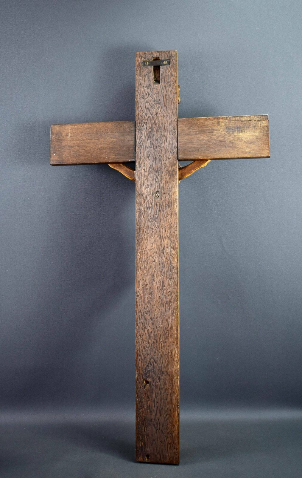 photo furniture French Vintage 28" Carved Wood Wall Crucifix Cross